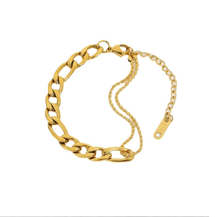 Gold Thick Link Bracelet